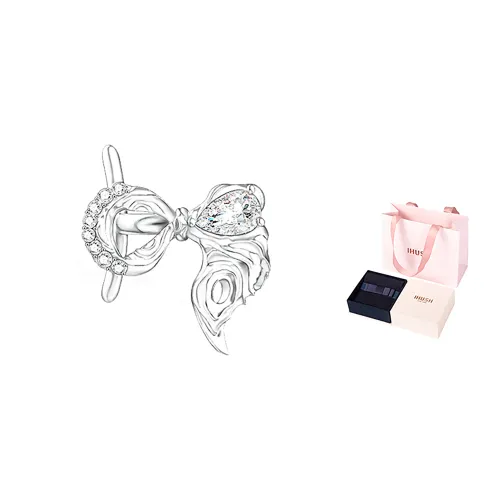 IHUSH Clip-On Earrings Unisex Silver+Pink Love Box