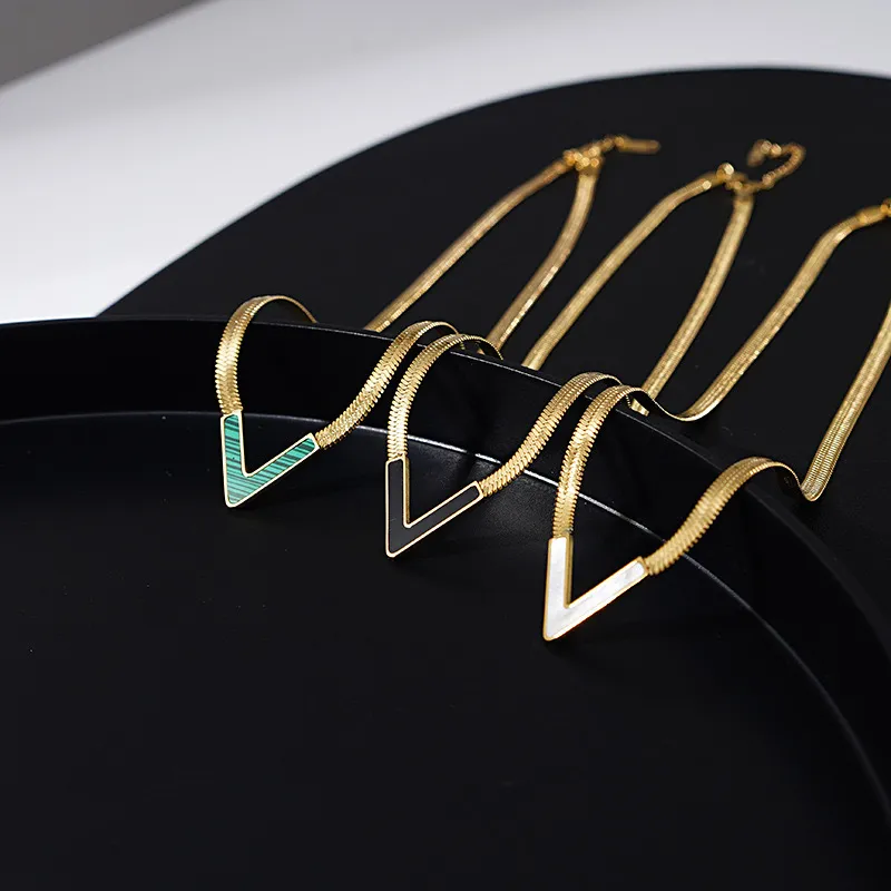 KING OF BLING Titanium Steel, Mother Of Pearl Necklaces Unisex-3