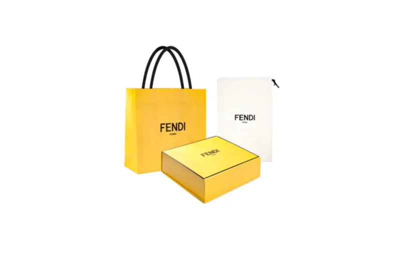 FENDI Baguette Cotton Shoulder Bag Crossbody Bag Handbag Mini Women's Dark Blue-5