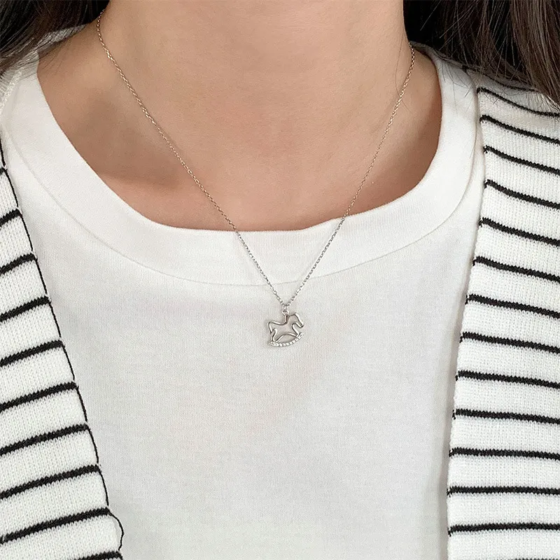 KING OF BLING 925 Sterling Silver With Zircon Necklaces Women's-2