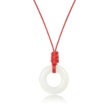 ORTAFFA Hetian Jade Necklaces Pale Greenish White Jade Unisex