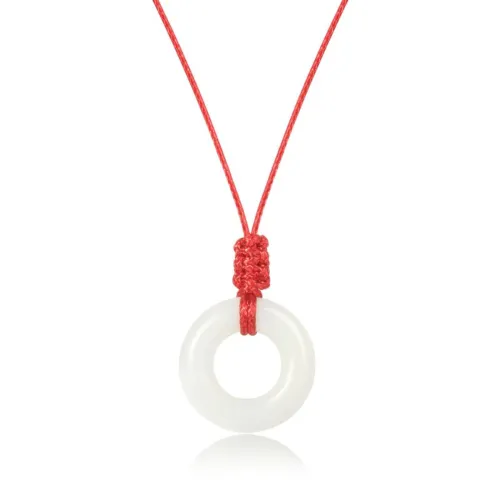 ORTAFFA Hetian Jade Necklaces Pale Greenish White Jade Unisex