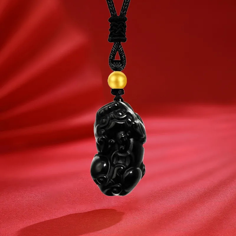 LOVING Obsidian Necklaces Unisex-6
