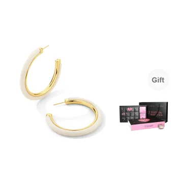 Agatha Copper Alloy Earrings Women's White