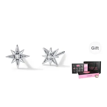 Agatha 925 Sterling Silver Stud Earrings Unisex Silver