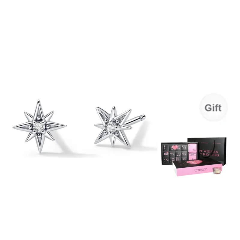 Agatha 925 Sterling Silver Stud Earrings Unisex Silver-0