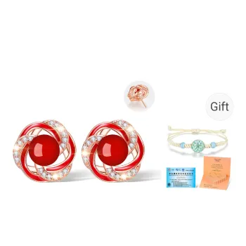 EAST BEAUTY Agate Stud Earrings Women's