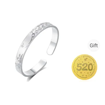 Bear Silversmith 999 Fine Silver Sterling Silver Bangle Women's