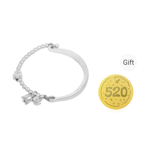 Bear Silversmith 999 Fine Silver Sterling Silver Bangle Women's
