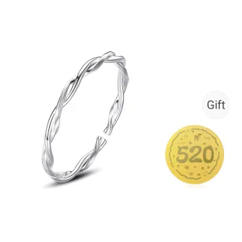 Bear Silversmith 999 Fine Silver Sterling Silver Bangle Women's