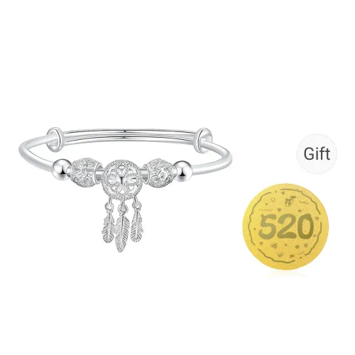 Bear Silversmith 999 Fine Silver Sterling Silver Bangle Women's