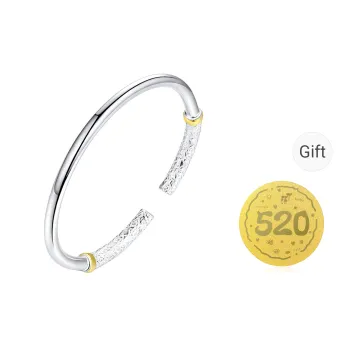 Bear Silversmith 999 Fine Silver Sterling Silver Bangle Women's