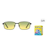 Черная оправа с желтыми-зелеными линзами