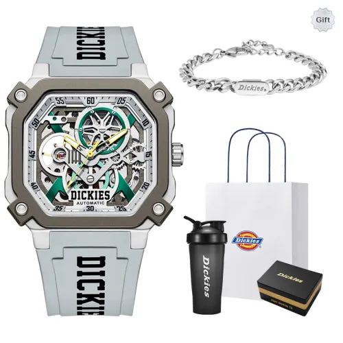 Dickies Механические часы силиконовый ремешок циферблат с черепом унисекс