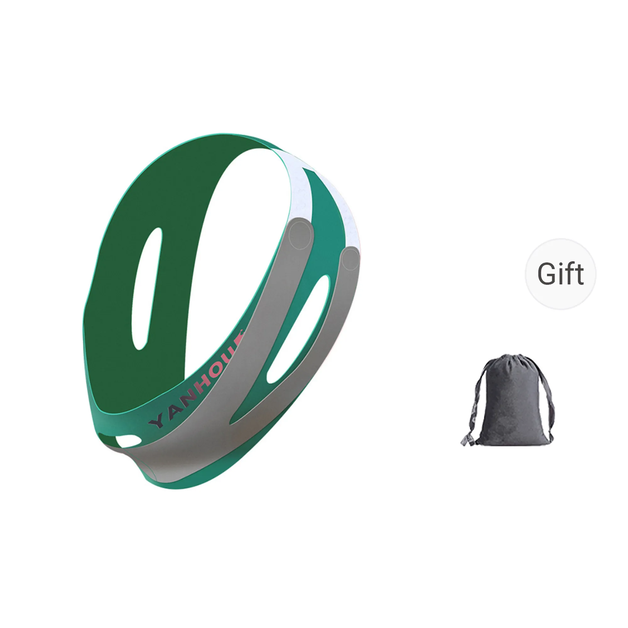 ANWUYU Температурос чувствительный цвет меняющий 'V' с двойной подушкой на лице и маской для сна на лице. Женские