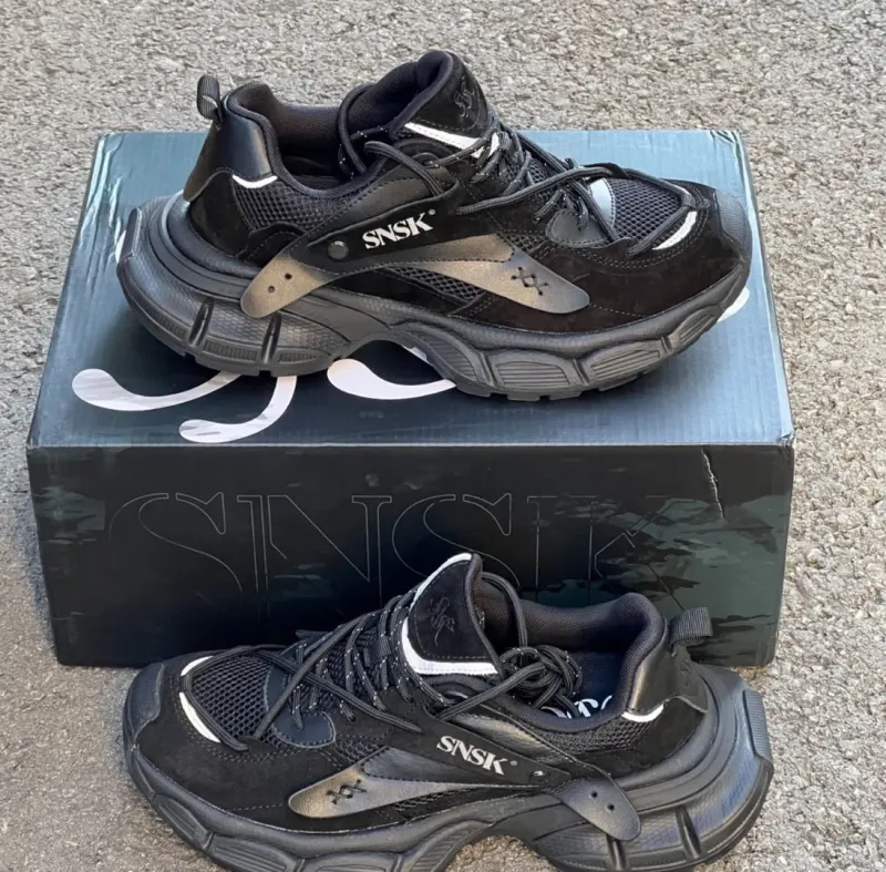 SNSK Crescent Moon Curved Knife 1.0 Cushioning Anti-Slip Wear-Resistant Breathability Low-Top Chunky Sneakers Unisex-6
