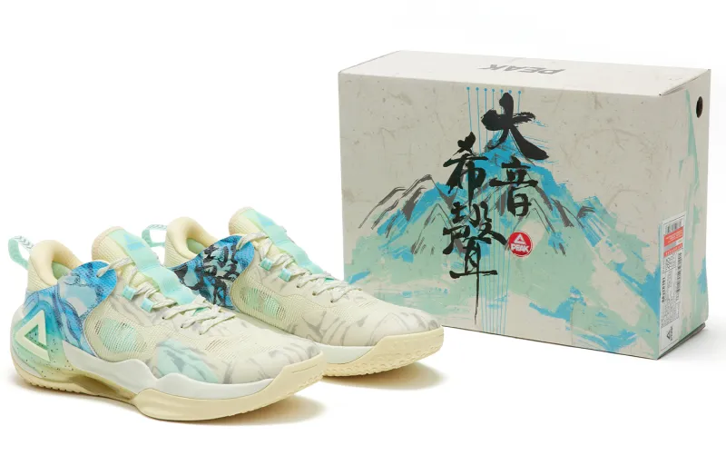 PEAK Sonic Boom 2.0 Large Sound Hi Fi Cushioning Breathable Low Top Basketball Shoes Men's Turquoise-1