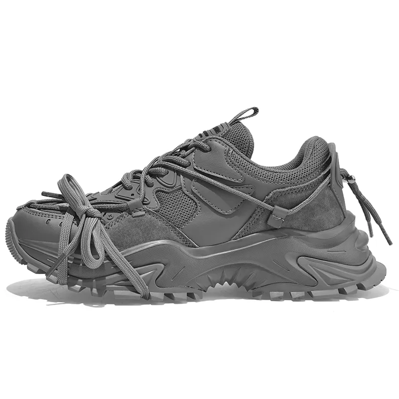 Masongarments Shark Tooth Series Running Shoes Unisex Low Top Black/Gray/White/Beige/Galaxy Gray-54