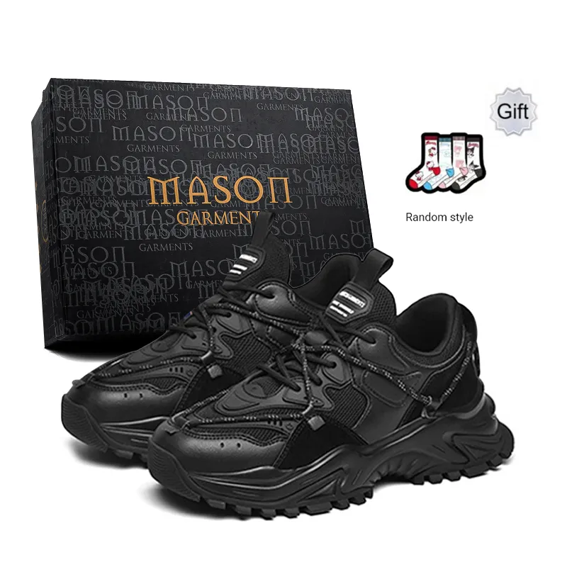 Masongarments Shark Tooth Series Running Shoes Unisex Low Top Black/Gray/White/Beige/Galaxy Gray-7