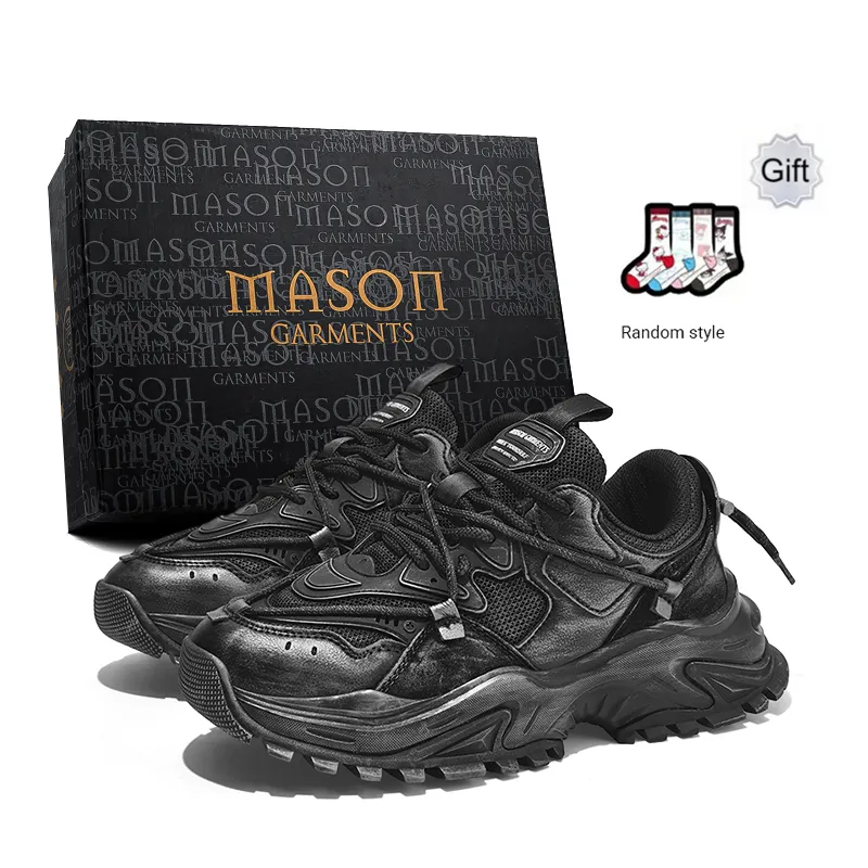 Masongarments Shark Tooth Series Running Shoes Unisex Low Top Black/Gray/White/Beige/Galaxy Gray-79