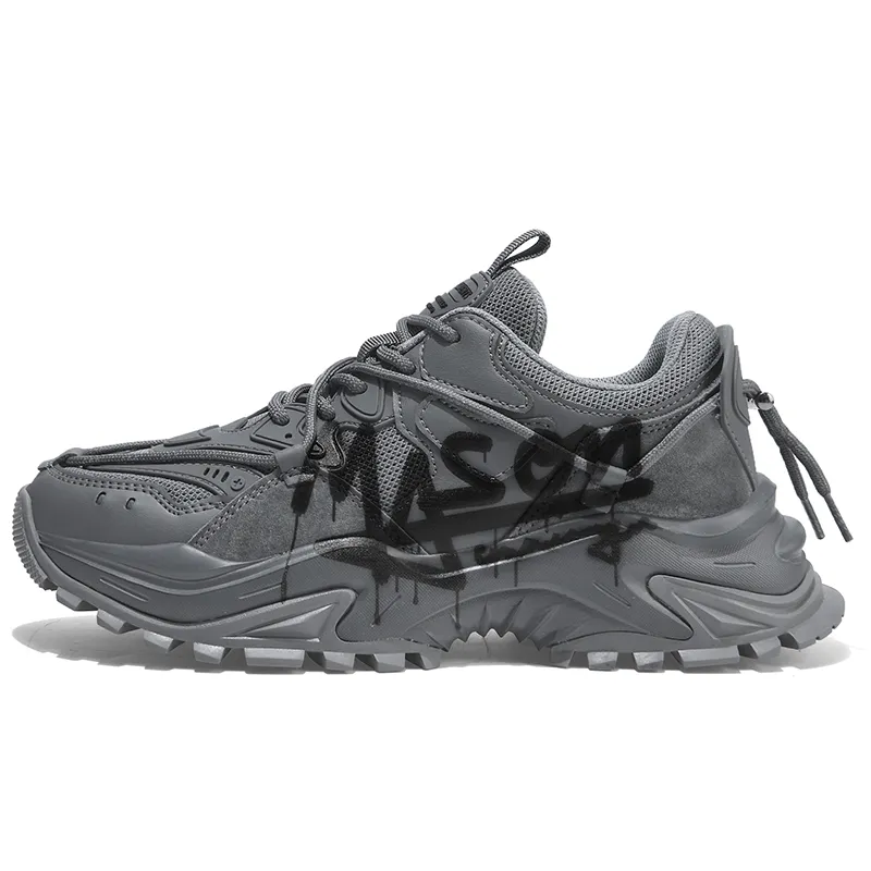 Masongarments Shark Tooth Series Running Shoes Unisex Low Top Black/Gray/White/Beige/Galaxy Gray-48