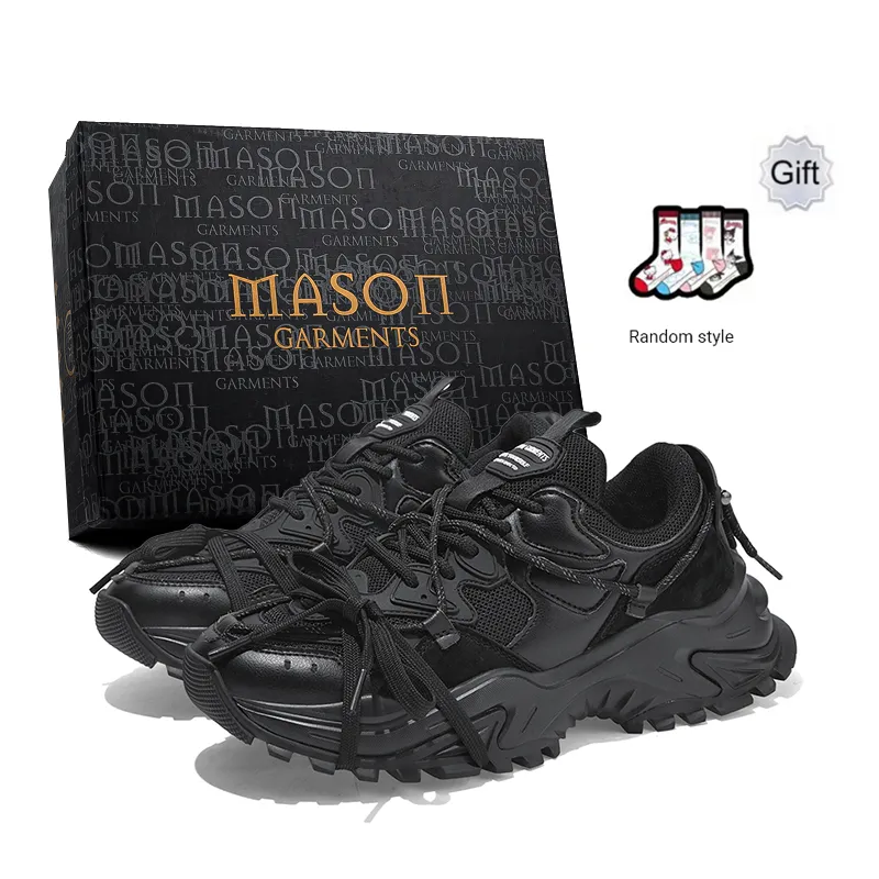 Masongarments Shark Tooth Series Running Shoes Unisex Low Top Black/Gray/White/Beige/Galaxy Gray-67