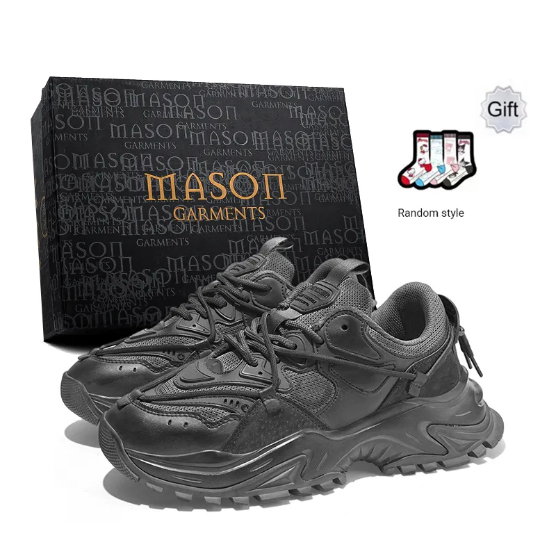 Masongarments Shark Tooth Series Running Shoes Unisex Low Top Black/Gray/White/Beige/Galaxy Gray-91