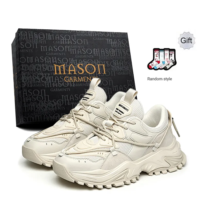 Masongarments Shark Tooth Series Running Shoes Unisex Low Top Black/Gray/White/Beige/Galaxy Gray-19