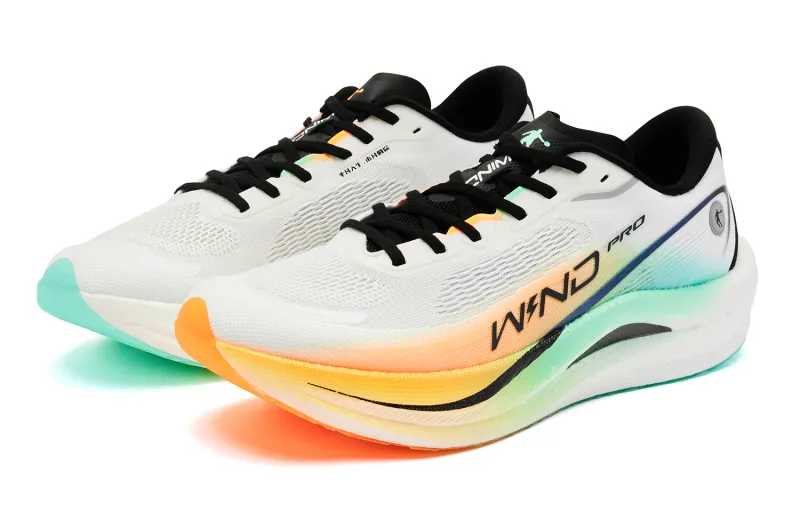 QIAODAN Strong Winds 2.0 PRO Running Shoes Men Low Top Jordan White Flying Shadow Orange-1