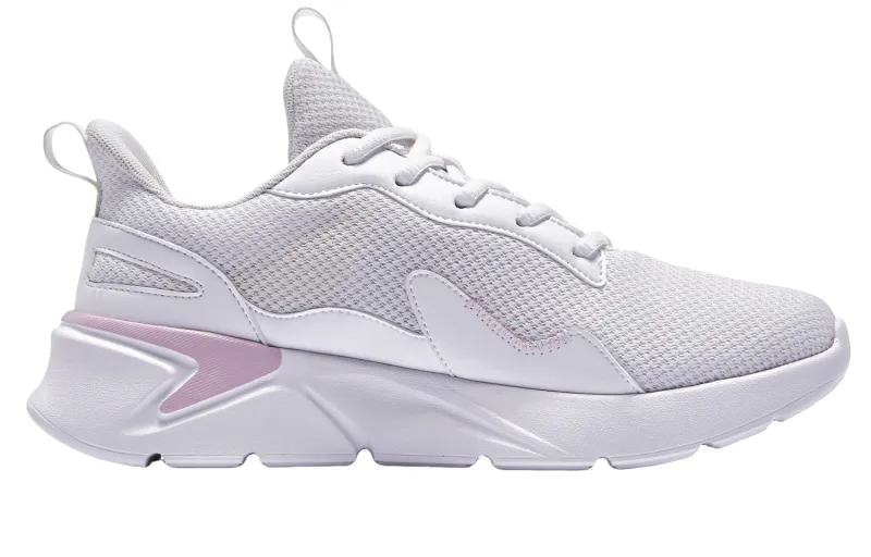 QIAODAN Abrasion Resistant Low Top Running Shoes Women's White Pink-1