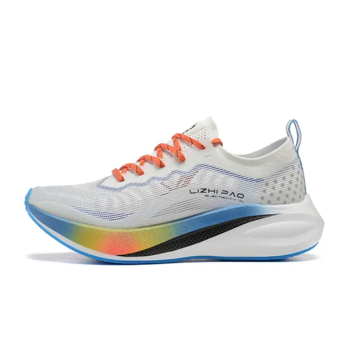 LIZHIPAO Running Shoes Unisex Low-Top Mismatched Color White Blue Orange