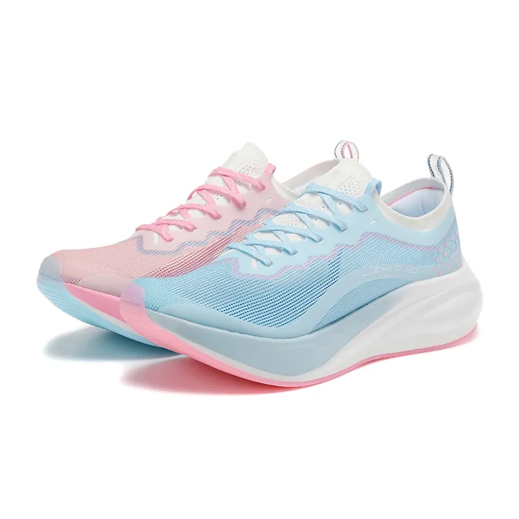 LIZHIPAO Running Shoes Unisex Low Top Mismatched Color/Blue & Pink-1