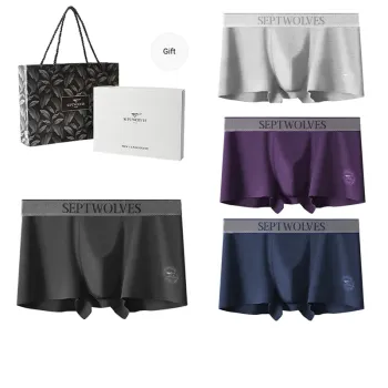 SEPTWOLVES Underwear Gift Box Men's 4 Pack Gift Box Set+Shopping Bag