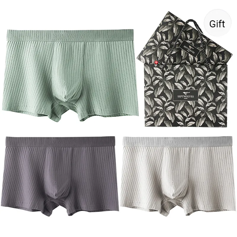 SEPTWOLVES Underwear Gift Box Men's 3 Pack+Shopping Bag-3