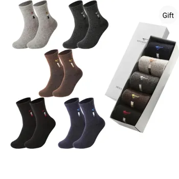 SEPTWOLVES Mid Calf Socks Men's 5 Pack Gift Box Set