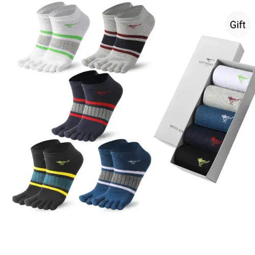 SEPTWOLVES Ankle Socks Men's 5 Pack Gift Box Set