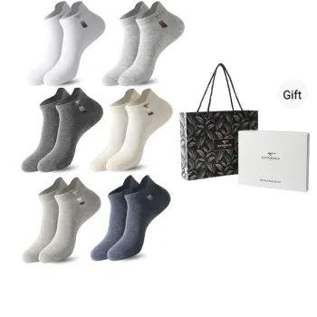 SEPTWOLVES Ankle Socks Men's 6 Pack Gift Box Set+Shopping Bag