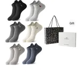 6 Pack Color (1 Black, 1 Dark Gray, 1 Light Gray, 1 Dark Brown, 1 Light Brown, 1 Blue) 100% cotton Moisture-Wicking/3A Antibacterial/Heel Lift