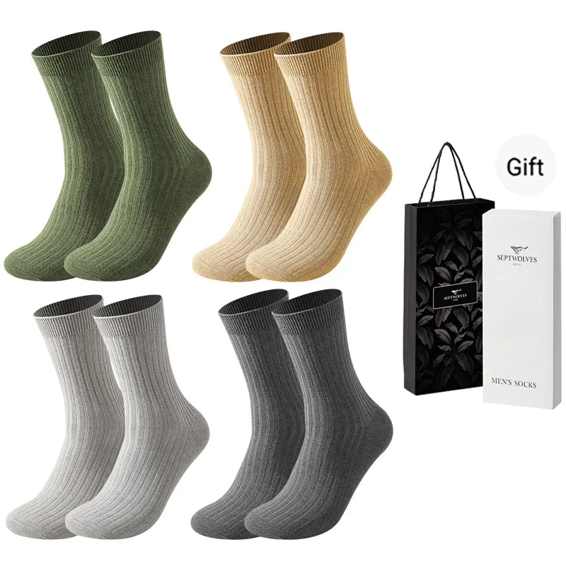 SEPTWOLVES Mid Calf Socks Men's Box 4 Pack