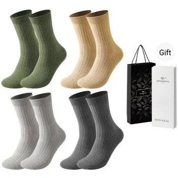 SEPTWOLVES Mid Calf Socks Men's Box 4 Pack