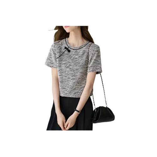 Mo Han Yi Mei T Shirt Women's Black White