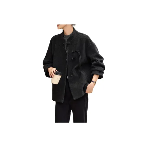 Mo Han Yi Mei Coats Women's Black Gray Color