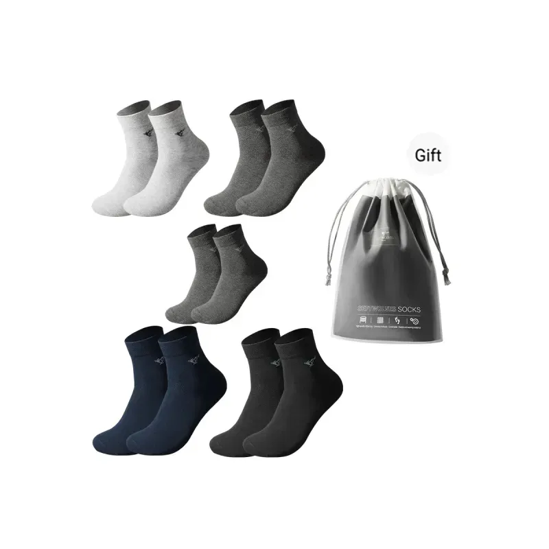 SEPTWOLVES Mid Calf Socks Men's 5 Pack With Shopping Bag Included