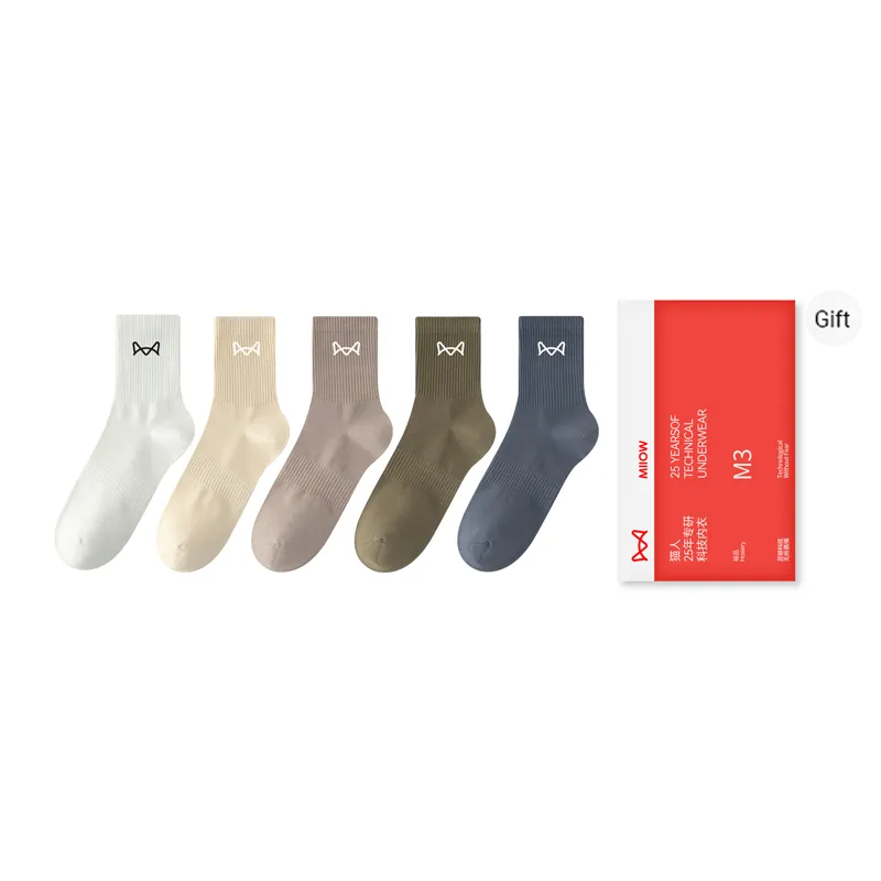 MIIOW Mid Calf Socks Men's Combo Set-7