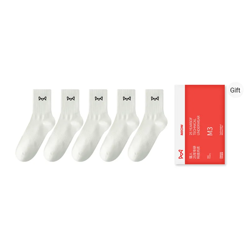 MIIOW Mid Calf Socks Men's Combo Set-5