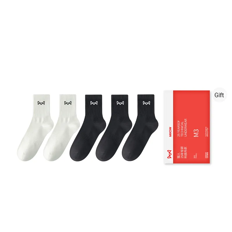 MIIOW Mid Calf Socks Men's Combo Set-4