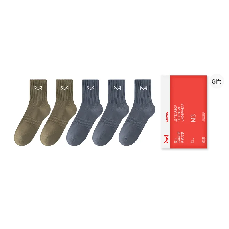 MIIOW Mid Calf Socks Men's Combo Set-14