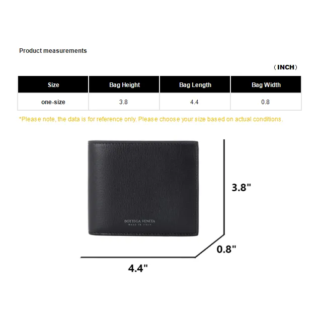 Bottega Veneta Men's Leather Half Wallet Black-5