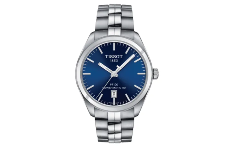 TISSOT PR100 Collection Automatic Mechanical Movement Men's Watches Watch 39mm Blue Dial-0