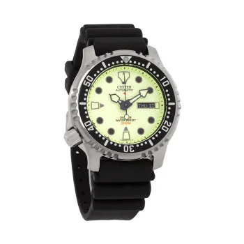 CITIZEN PROMASTER Series Automatic Mechanical Movement Rubber Strap Watch Men's Watches Green Dial